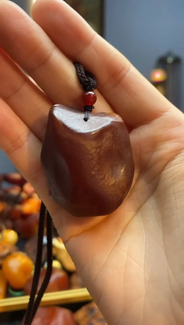 琥珀颈饰未镶嵌吊坠