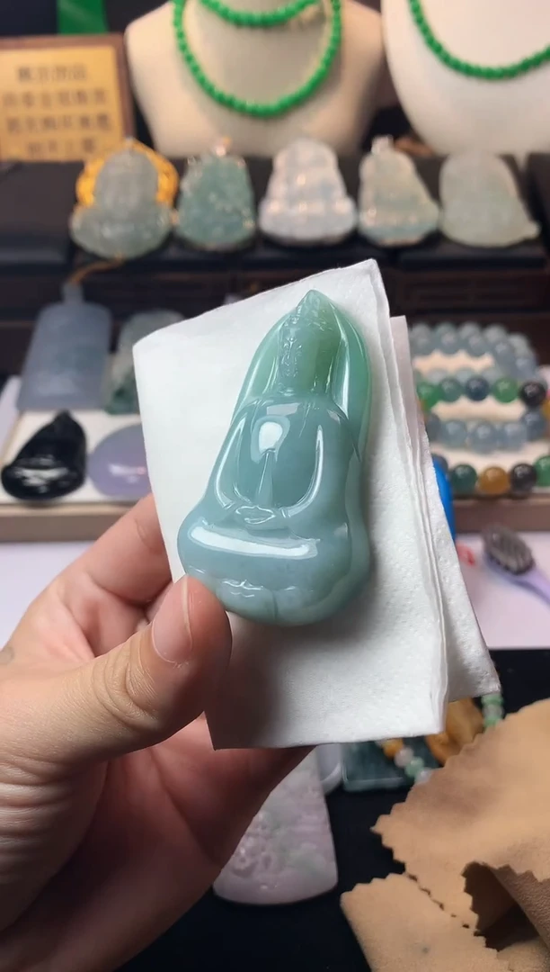 未镶嵌定制翡翠雨***晴毛货不退不换