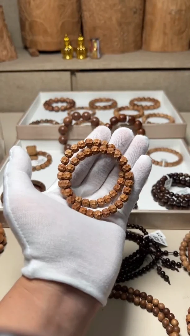 檀香木手串/手链老山檀香7/8无相单圈