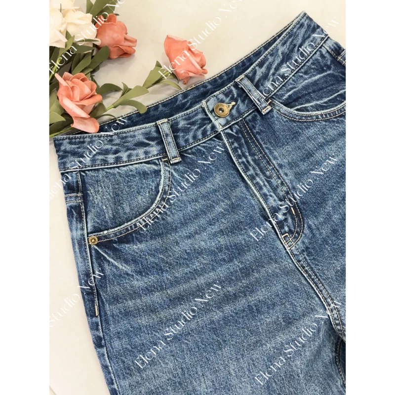大甜甜【女神裤】设计感春款时尚百搭牛仔裤显瘦宽松牛仔裤