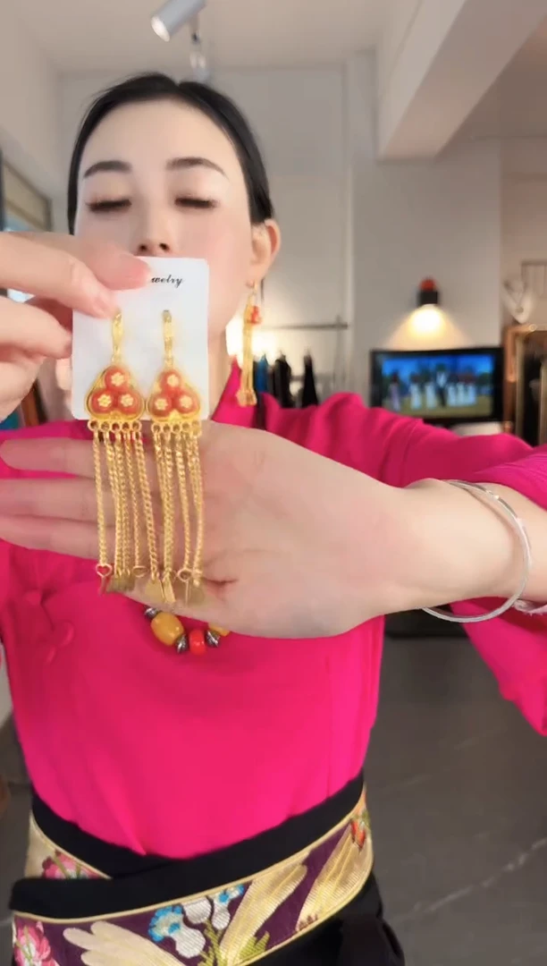 合金亚克力合金主播同款耳坠