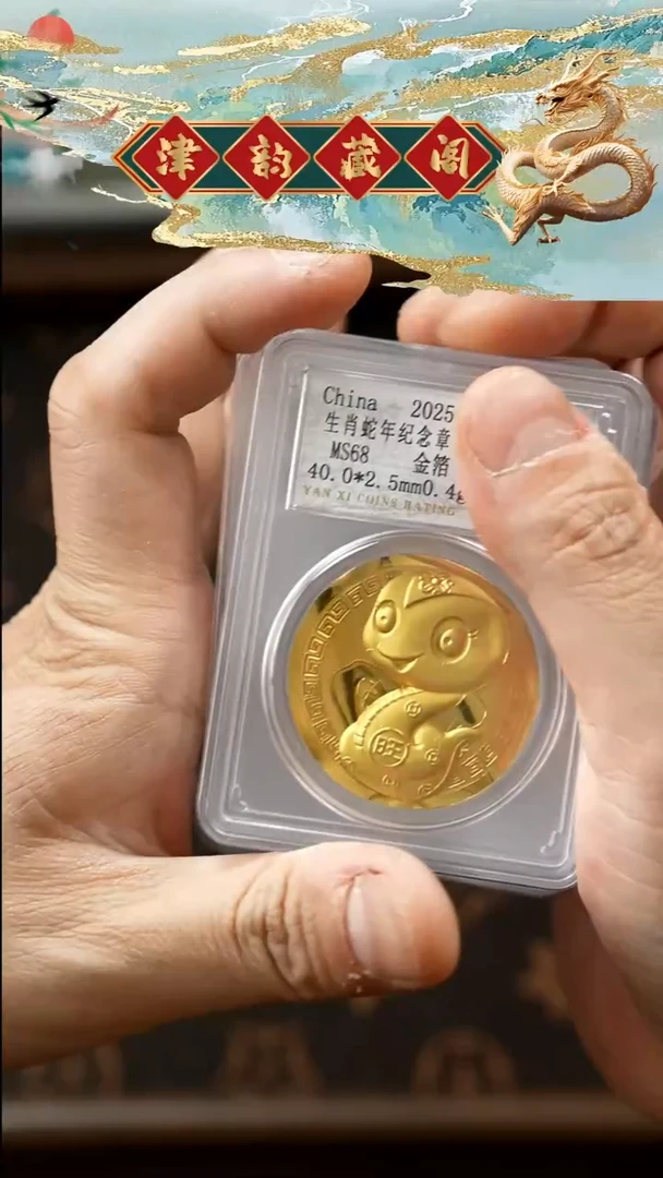 蛇牌纪念币蛇牌纪念币金箔027