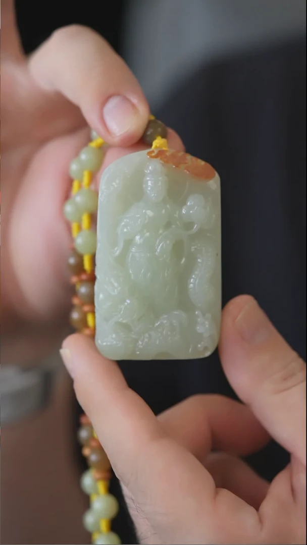 颈饰未镶嵌和田玉大势至