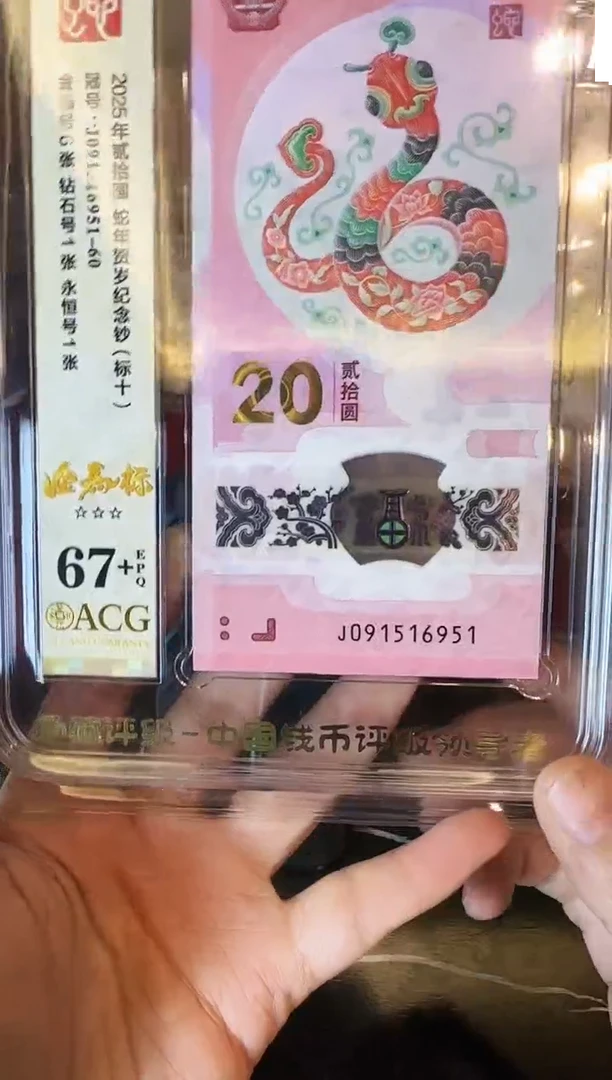 塑料2025 蛇钞 爱藏 标十  如图