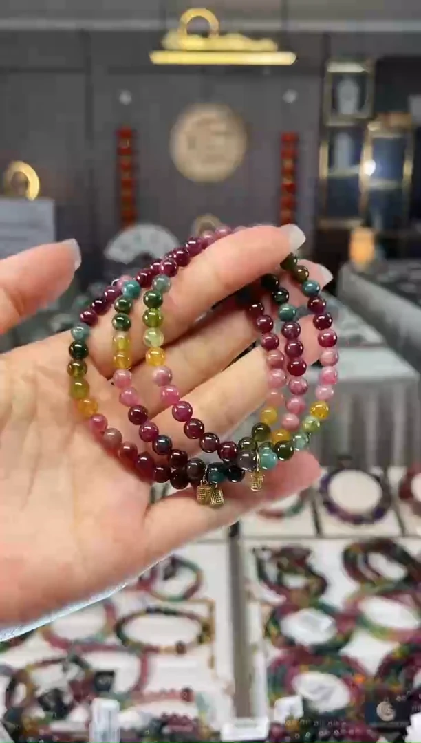 老矿碧玺单圈手串5mm+未镶嵌碧玺hon多样性发一条