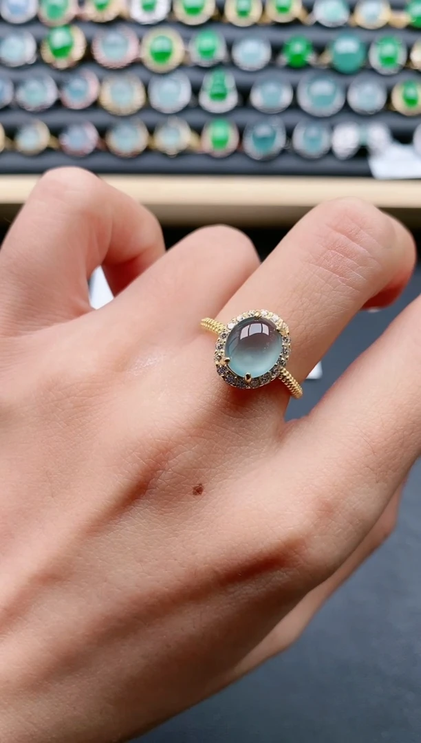 【闪购商品】翡翠戒指银S925镶嵌111111