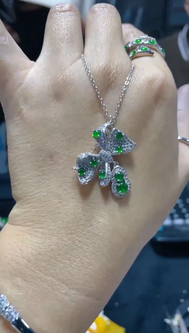 【闪购商品】翡翠颈饰未镶嵌天然A货翡翠假一罚四（多样性）