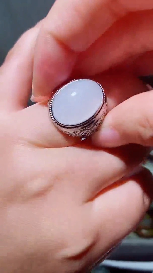 和田玉戒指合金1