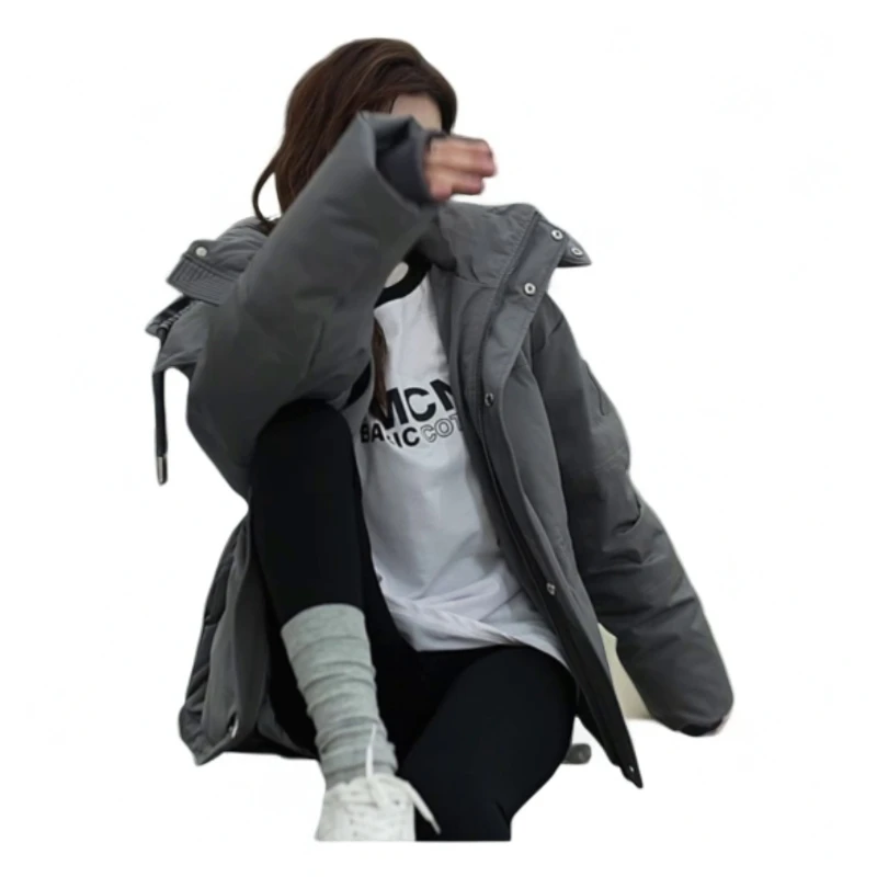 丝绵2025年女冬季新款韩版羽绒棉服宽松加厚设计感棉袄棉衣百搭外