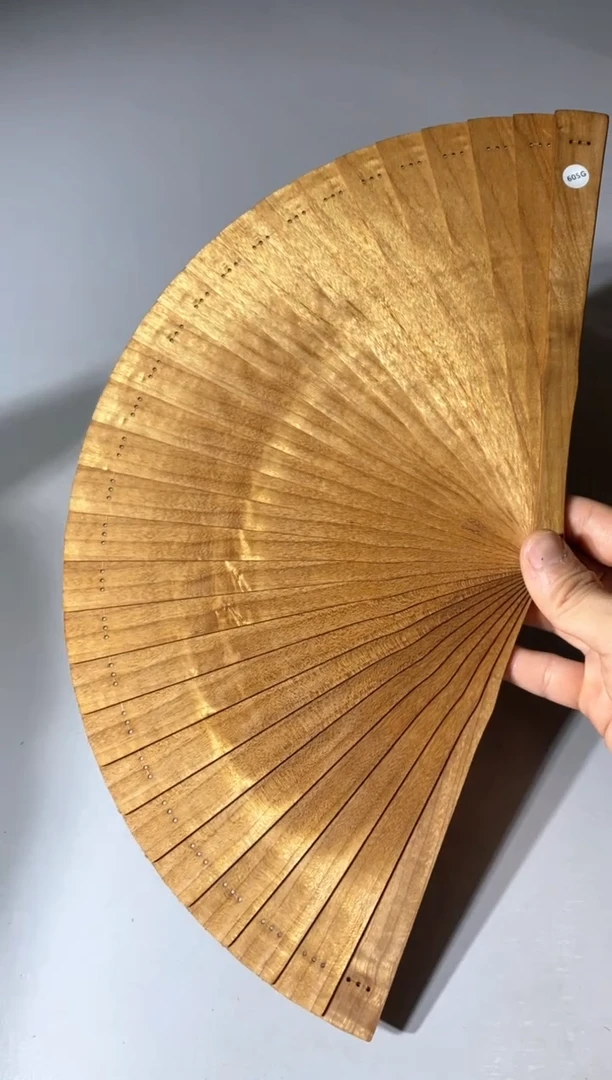 金丝楠605号21cm金丝楠木小叶桢楠扇子