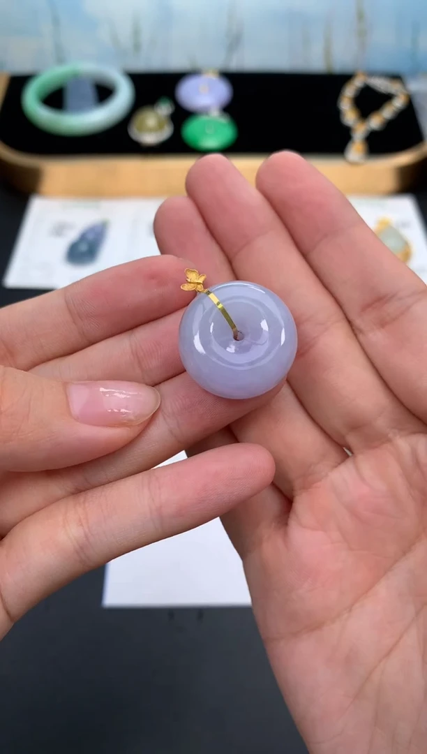 18K金镶嵌摆件翡翠48小时鉴赏期 退货不扣服务费