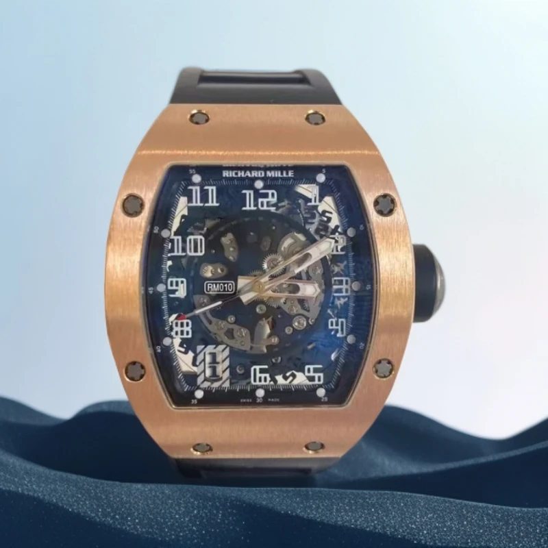 99新  理查德米勒RM 010/智超/自动机械/18k玫瑰金/48x39.30mm