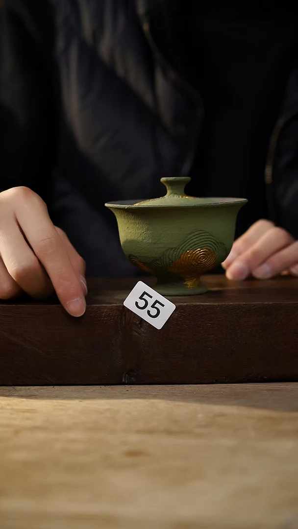瓷片设计师手作！！！落单设计师福利！！盖碗