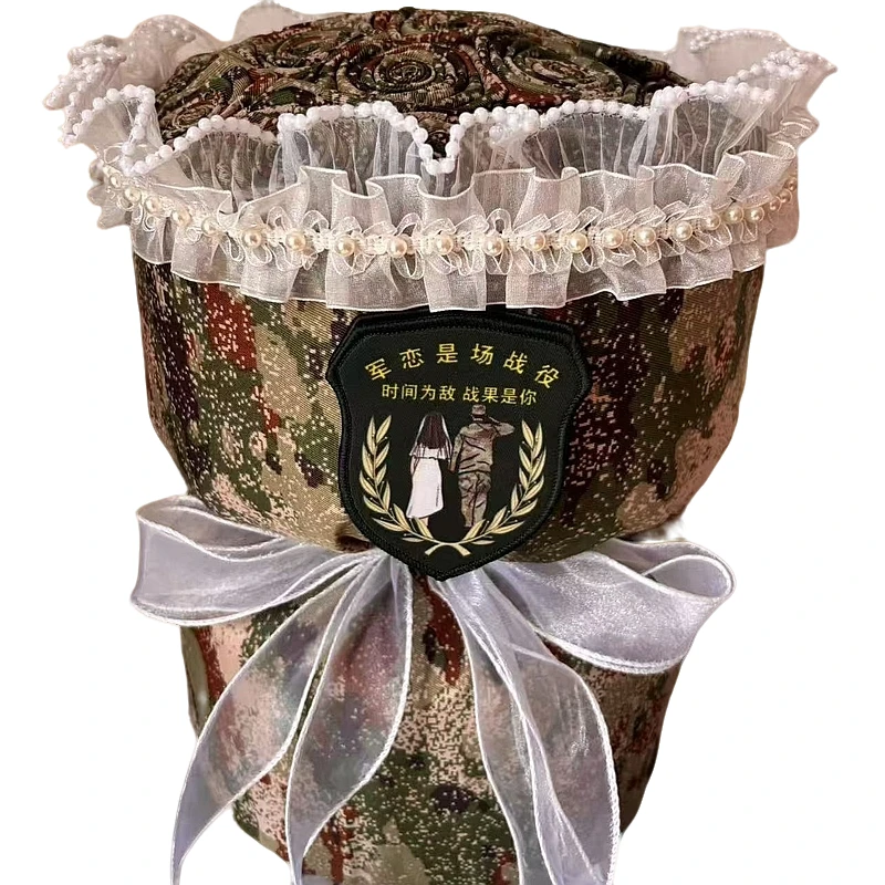 顺丰发货迷彩手手工玫瑰花生日花束送男朋友送女朋友19支成品发货