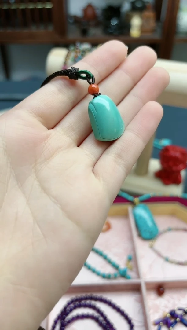 【闪购商品】绿松石吊坠未镶嵌松石无事牌吊坠*1 WY