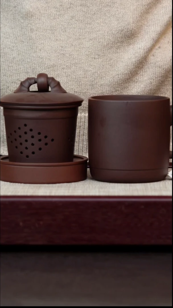 茶杯紫砂时来运转杯