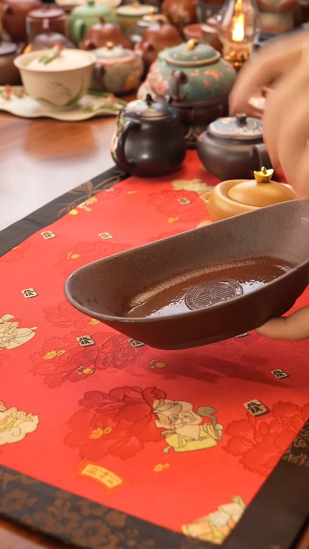 茶壶紫砂紫玉金砂元宝盆