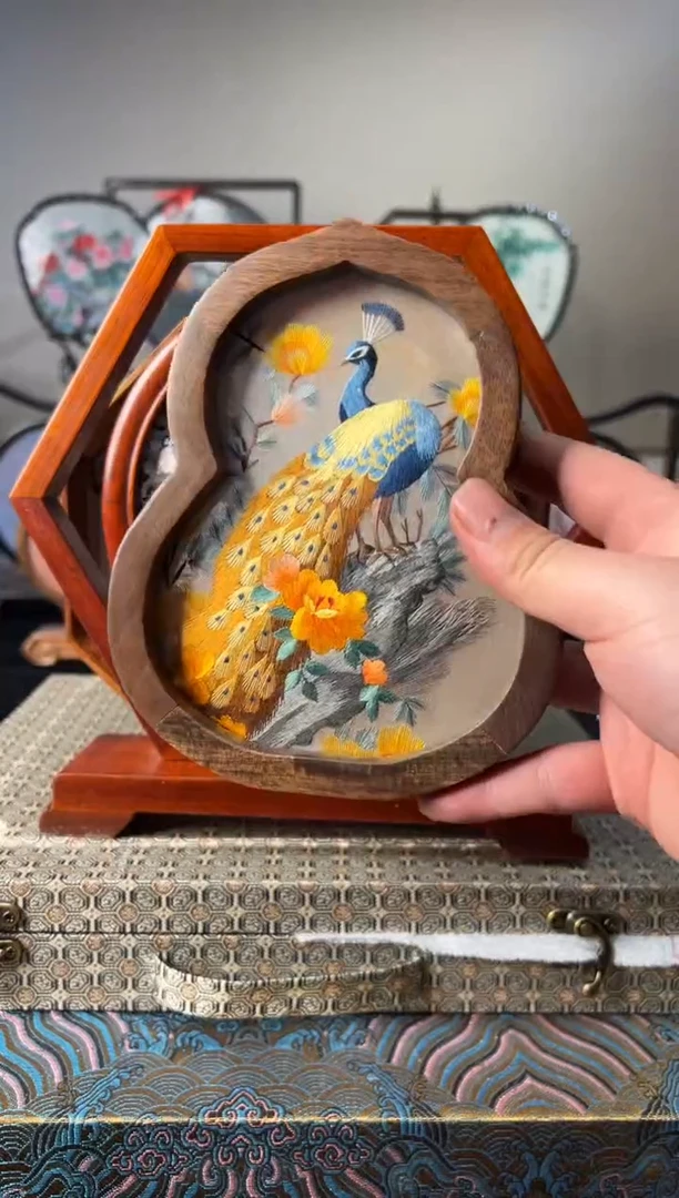 刺绣纯手工非遗苏绣双面绣摆件