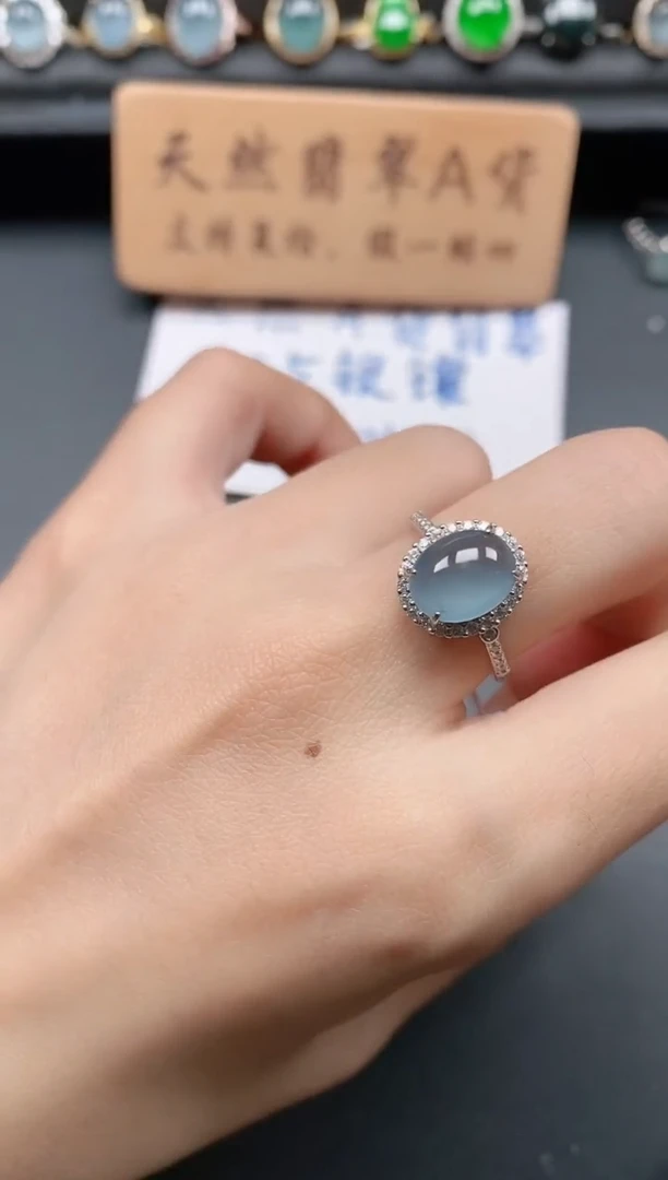 银S925镶嵌戒指翡翠11111