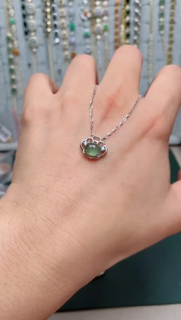 翡翠戒指银S925镶嵌、