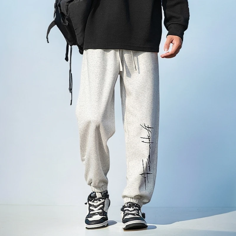 秋季新款直播二次开发华棉印花束脚休闲裤4785