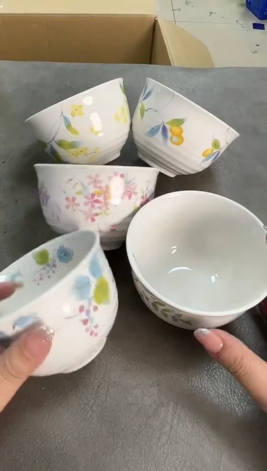 梦二五碗 原盒 瓷器瓷器瓷器瓷器