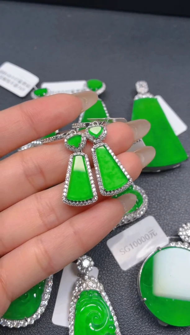 吊坠(不含链)银S925镶嵌翡翠1