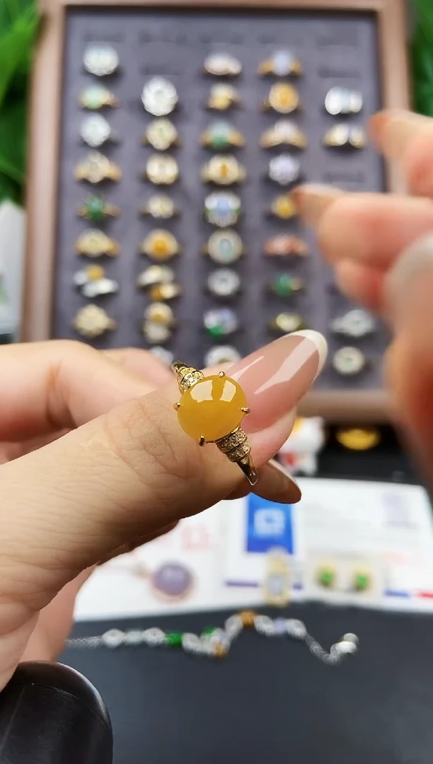 银S925镶嵌戒指翡翠12