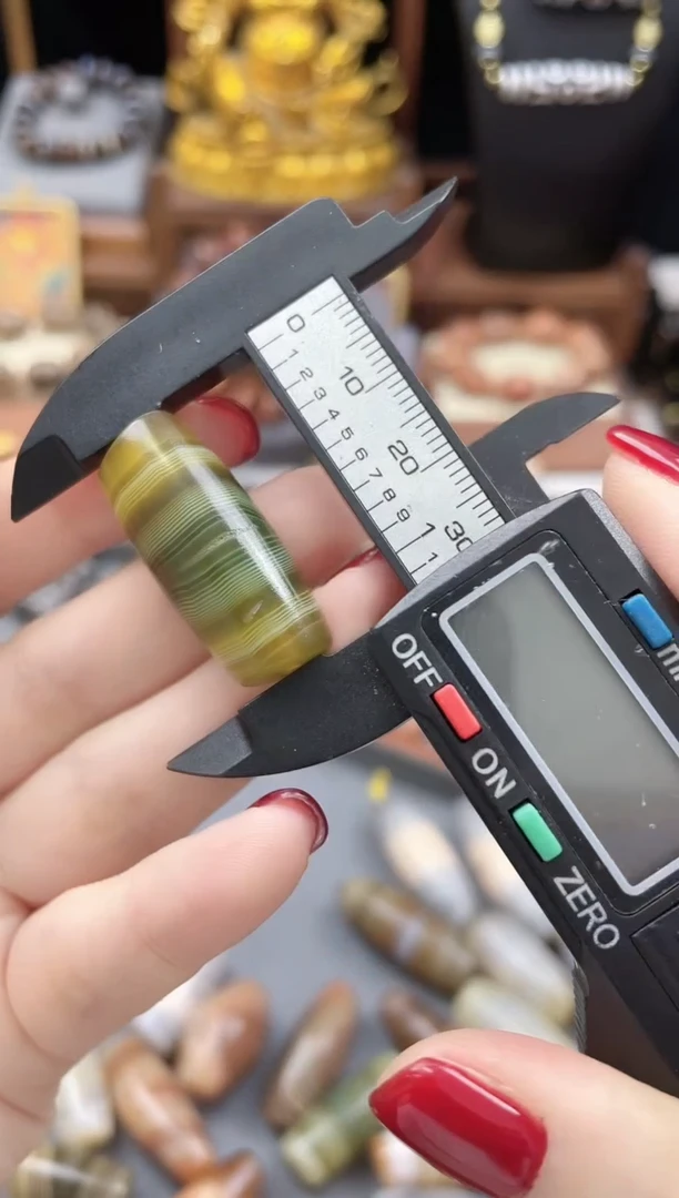 未镶嵌珠珠玛瑙/玉髓天然药师单珠橄榄绿