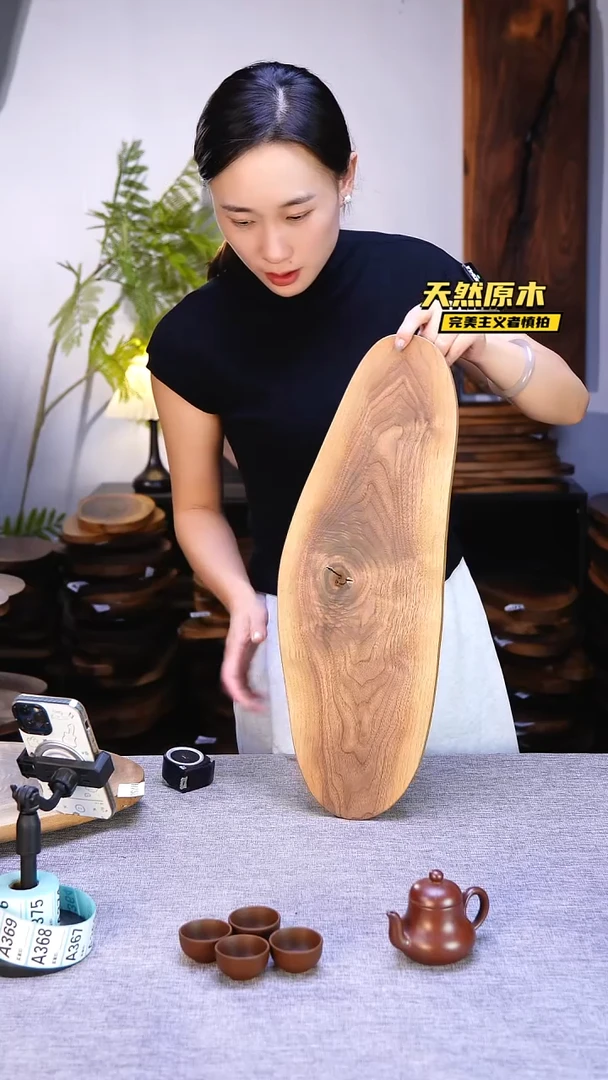木北美黑胡桃原木.干裂疤结不属于商品质量问题完美主义者慎拍