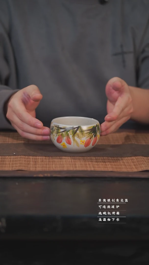 【闪购商品】杯如花手绘手作陶瓷@@590