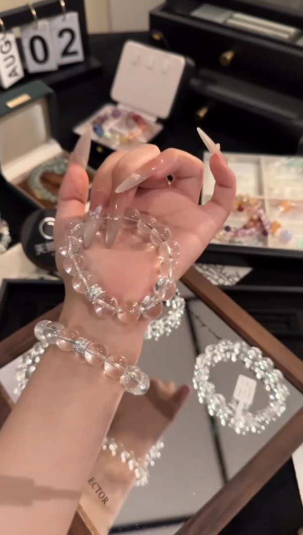 水晶手链合金白水晶x2199