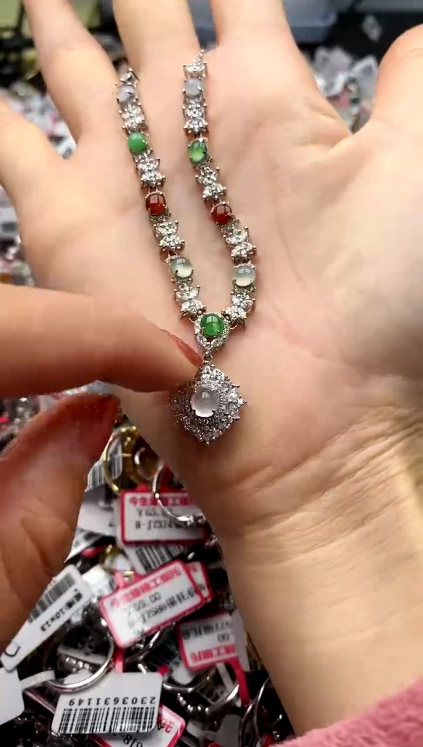 【闪购商品】翡翠戒指银S925镶嵌22222222     5