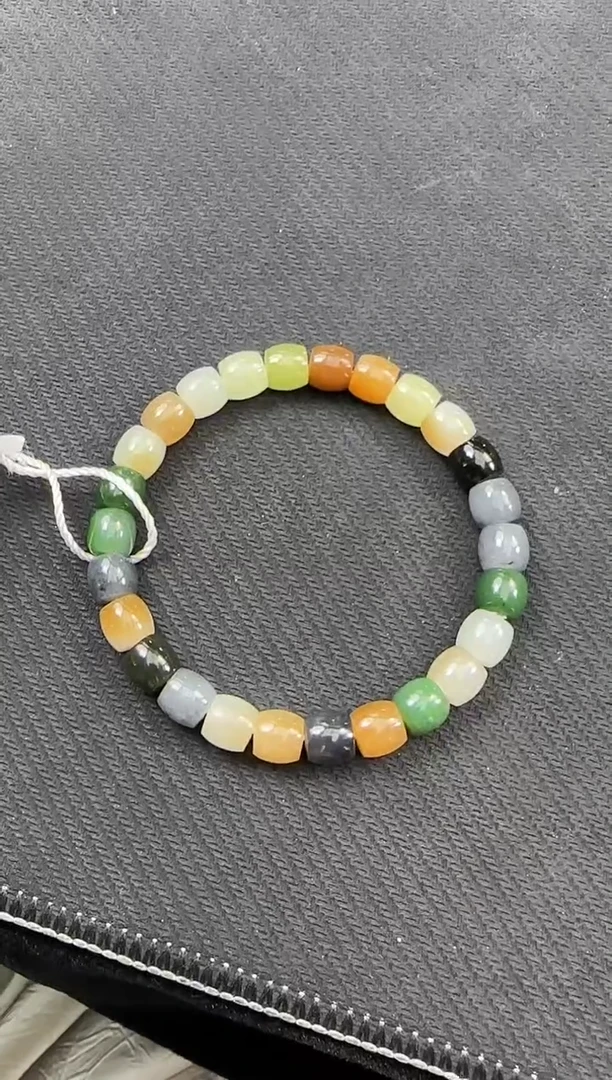 手串未镶嵌和田玉且末近矿多宝手串