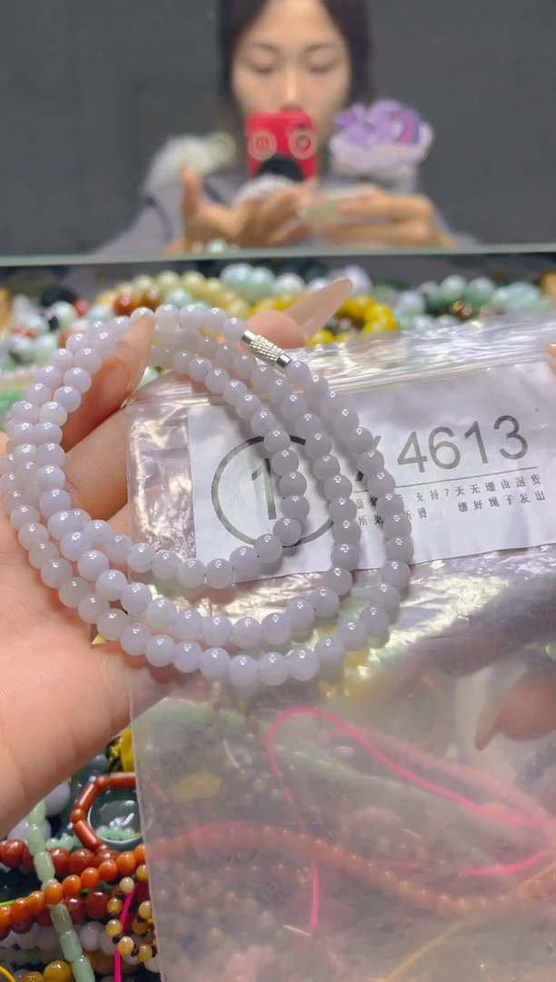 颈饰未镶嵌翡翠6MM/X/翡翠A货，一件也是批发价