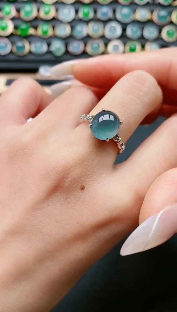 【闪购商品】翡翠戒指银S925镶嵌11111