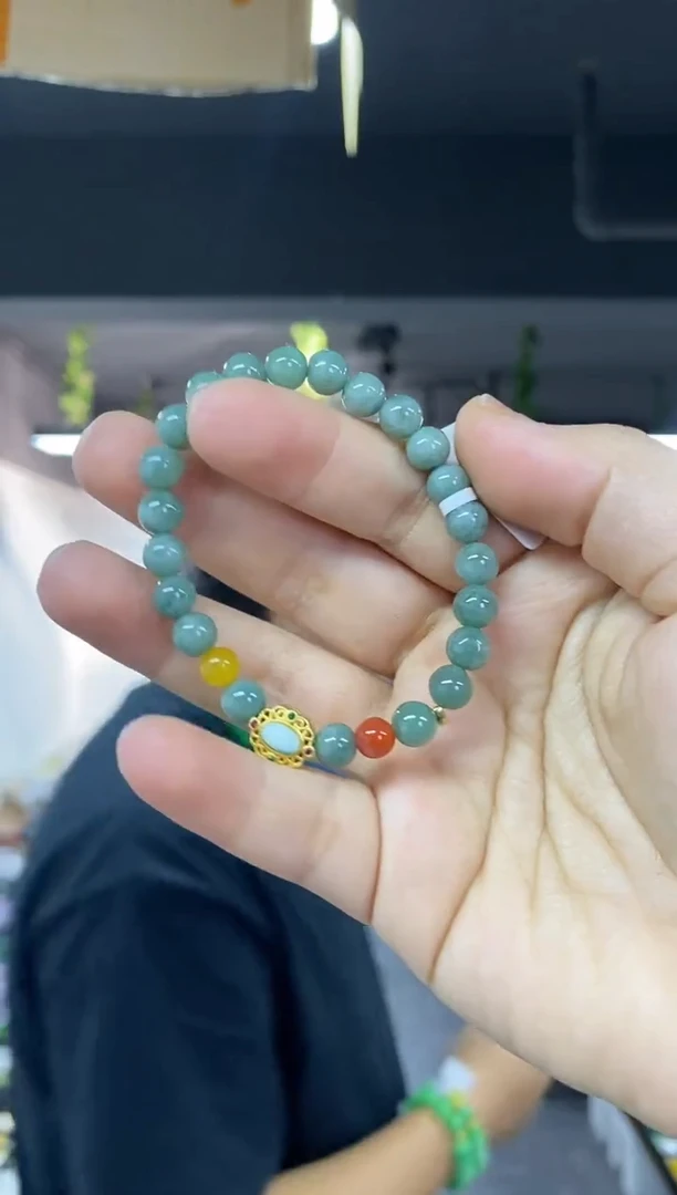 未镶嵌手链翡翠多样性发其一颜色微差