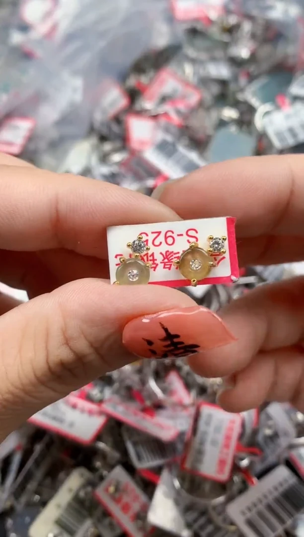 银S925镶嵌戒指翡翠天然A货缅甸翡翠