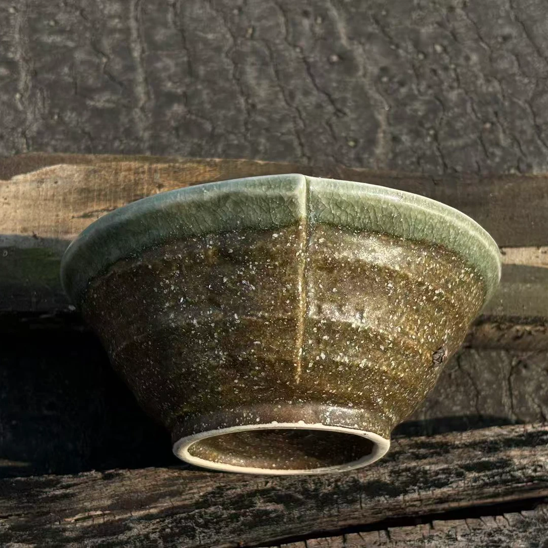 日本原装进口美浓烧手作折叠绿茶钵米饭碗汤碗甜品碗