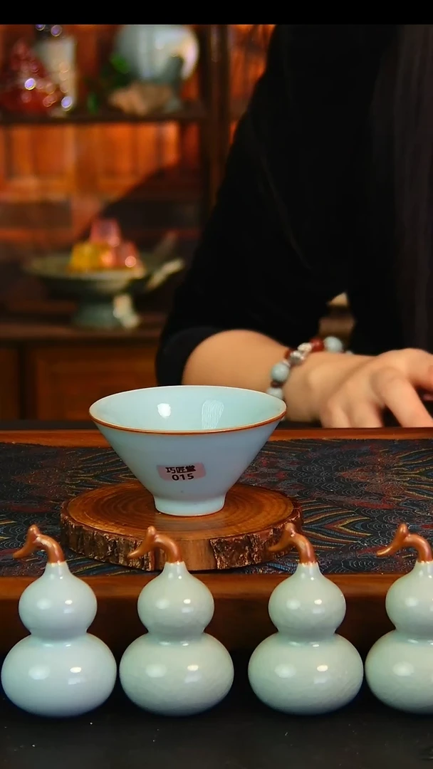 瓷片原矿汝瓷福利单杯，微瑕