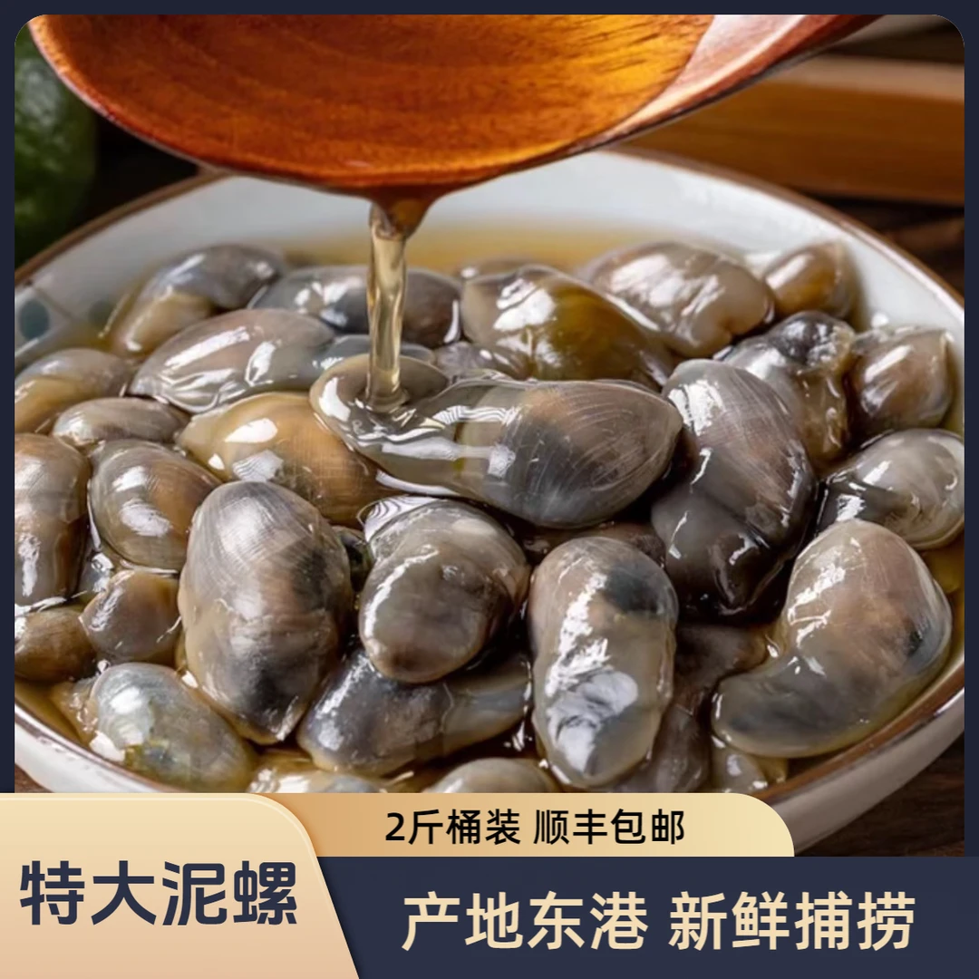 【东港特大泥螺】2斤桶装急速锁鲜大泥螺无沙无泥脆爽可口