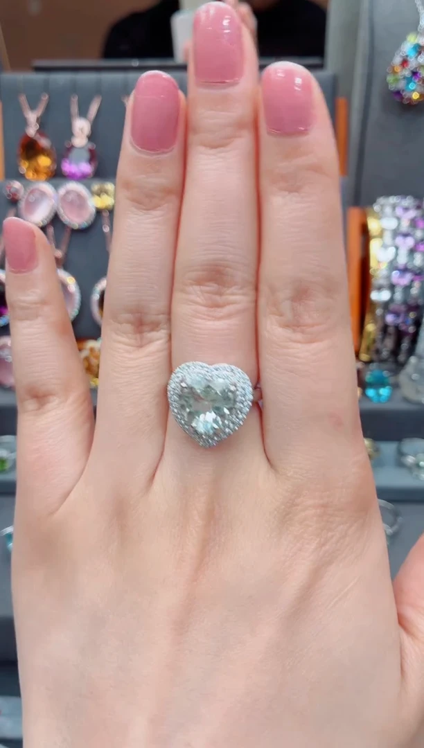 银S925镶嵌戒指水晶水晶戒指