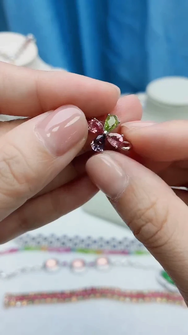 银S925镶嵌吊坠碧玺275ZB1113产品一个（多样性）