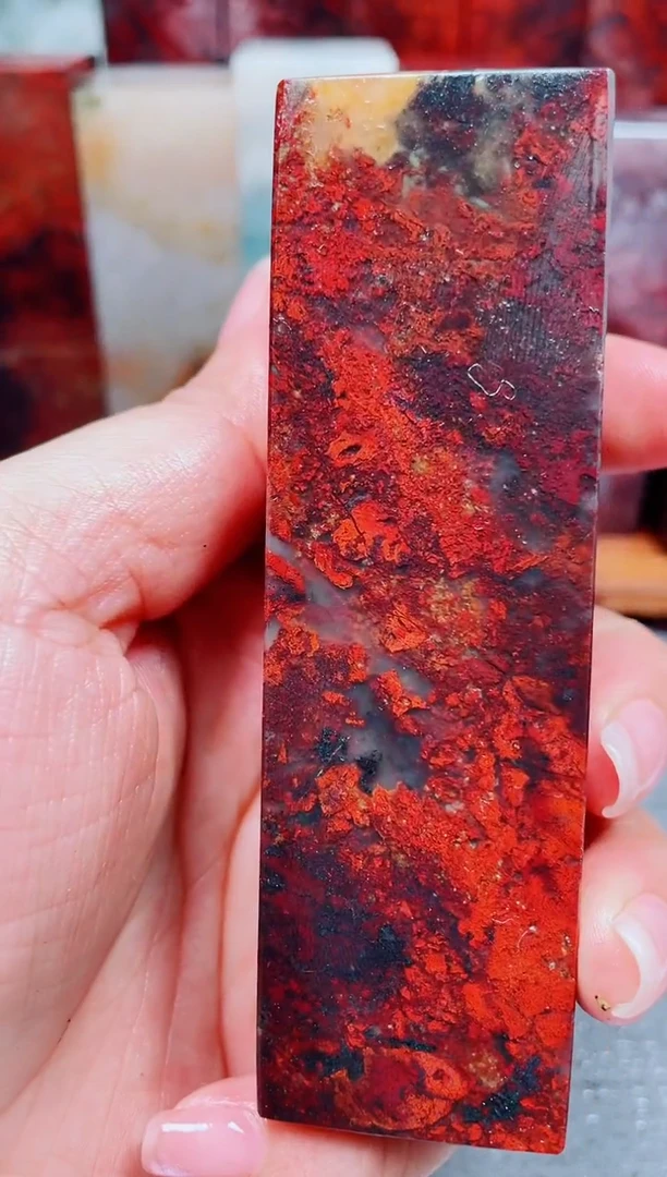 玉桂林鸡血玉素章20