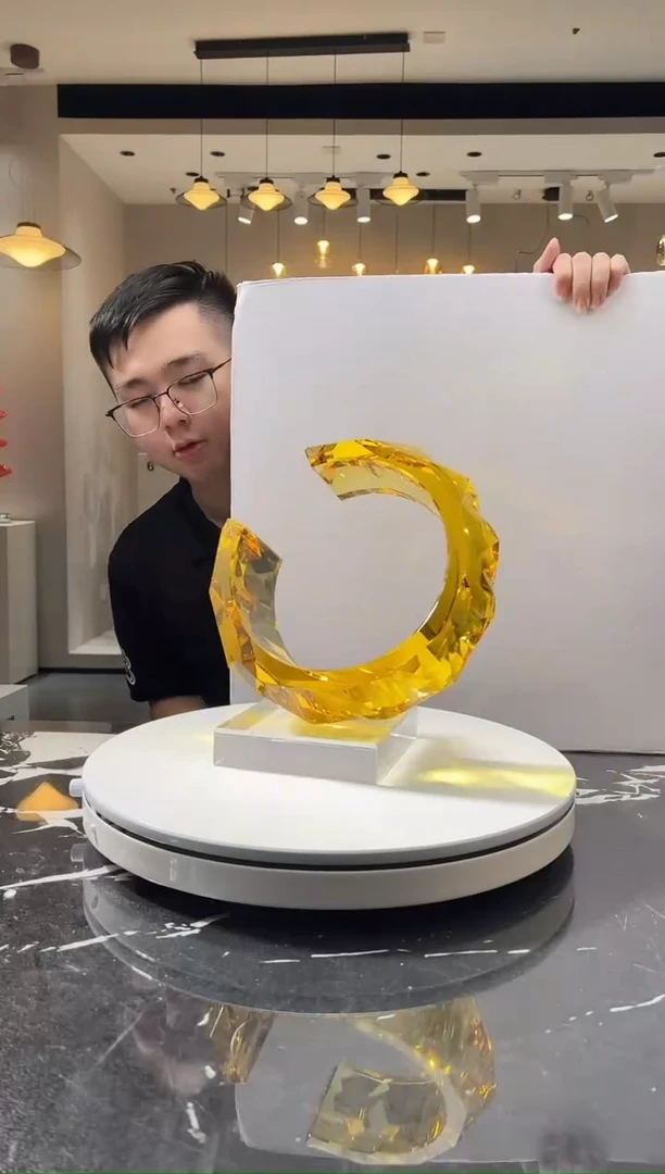 摆件巴比特美学-金色光影之环C型