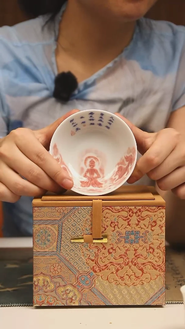 景德镇高温瓷普洱杯佛