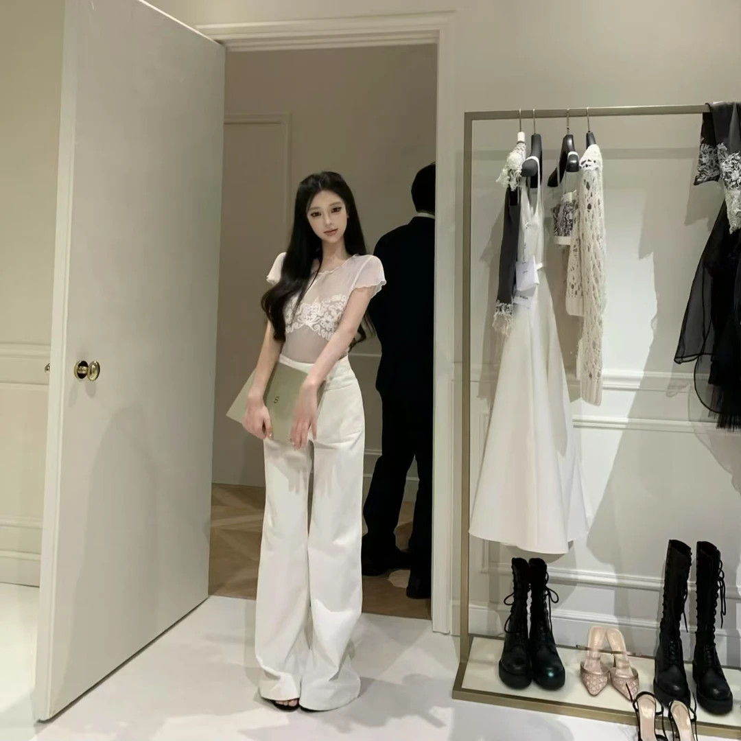 【美神降临】韩系气质女神2025夏季ins性感显瘦背心上衣配长裤套装