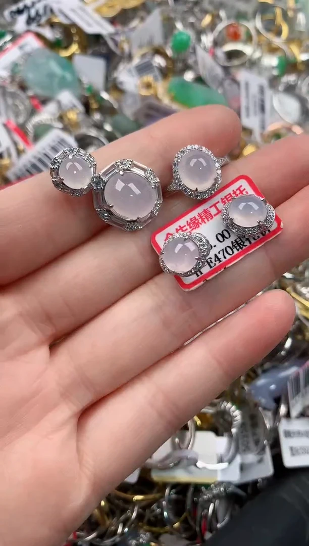 银S925镶嵌戒指翡翠555                  1