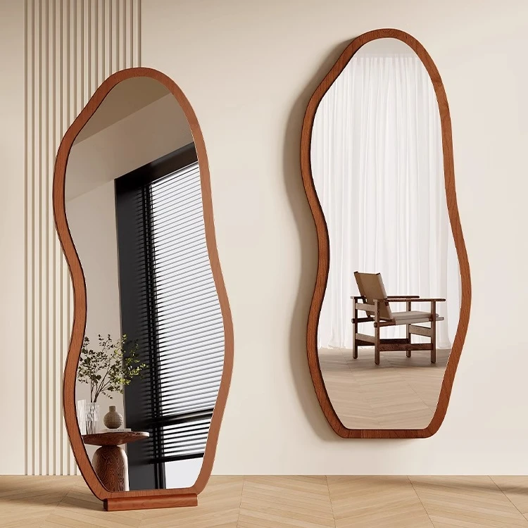 中古全身镜落地镜家用异形穿衣镜服装店试衣镜女生卧室挂墙大镜子