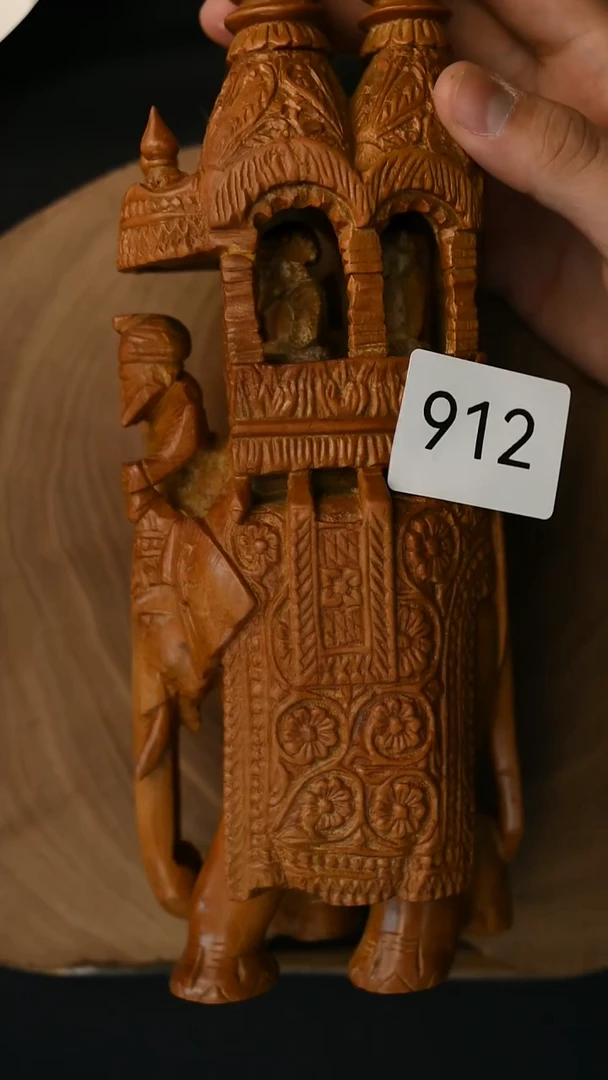 檀香木其他工艺品象车514克-6号912